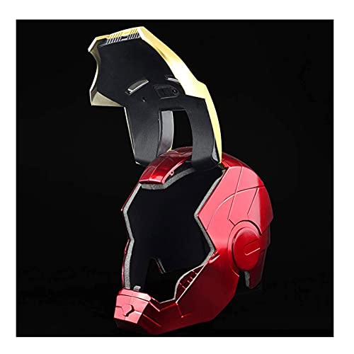 Nuitab Casco de Iron Man para Niños Apertura Manual Cierre Máscara Facial Completa Cosplay de Halloween Modelo Usable Accesorios de Película Kit de Cara Completa,Gold Red