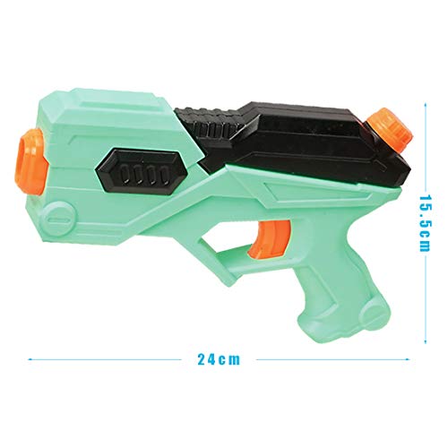 O-Kinee Pistolas de Agua, 2 Pack Water Gun de Plástico Alcance Largo Water Pistol Gun Juguetes de Verano Caliente para Piscina de Playa para Niños Años Adultos, Gris y Verde