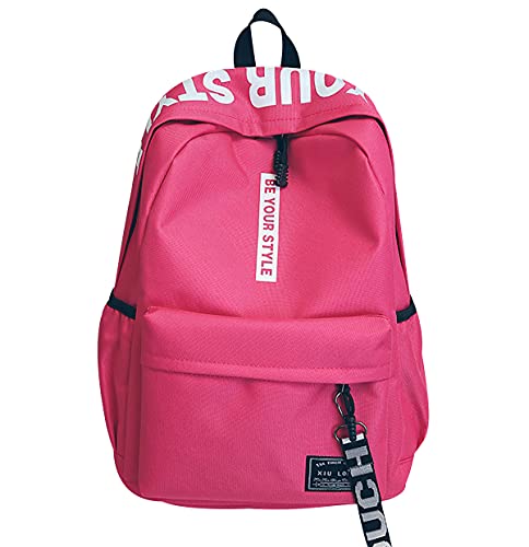 OADOBKICE Mochila Deporte Mochilas Mochila Escolar Niña Mochila Escolar Portátil Mochilas Impermeables Mochila Escolar Adolescente Mochilas Personalizadas Mochila Resistente Bolsa Rosa Rosa Roja M