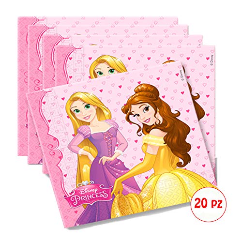 ocballoons Kit cumpleaños para Fiestas de Princesas Disney 57 Piezas 8 Invitados, 8 Persone