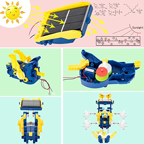 OFUN 11 en 1 Juguete Robot Solar, Robots Kit de Ciencia Divertido Juego Creativo y DIY Juguetes, Manualidades Regalos para niños de 8 a 12 años