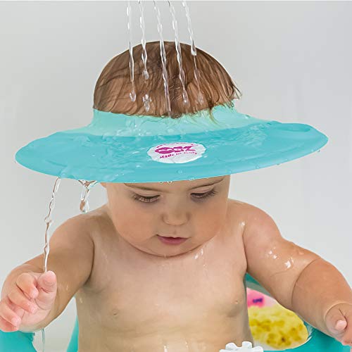 OKBABY Visera De Baño Hippo- Material Libre De Bpa - Protege Los Ojos Y Los Oídos Del Agua - Se Adapta A La Forma De La Cabeza De 45 A 50 Cm - Gorro De Protección Suave Para La Ducha Y El Baño -, Rosa