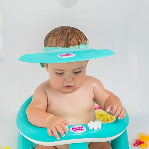 OKBABY Visera De Baño Hippo- Material Libre De Bpa - Protege Los Ojos Y Los Oídos Del Agua - Se Adapta A La Forma De La Cabeza De 45 A 50 Cm - Gorro De Protección Suave Para La Ducha Y El Baño -, Rosa