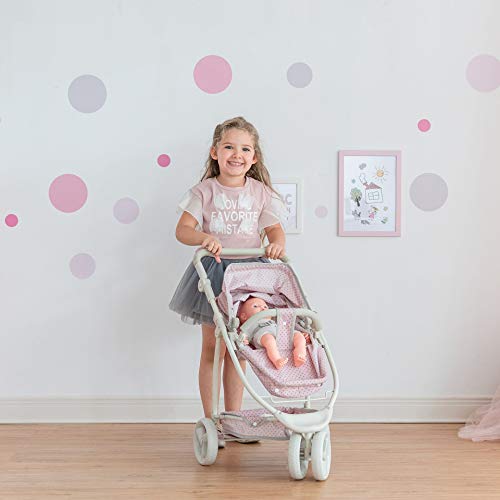 Olivia's Little World 2 En 1 Silla De Paseo Y Cochecito Plegable Rosa/Gris OL-00009