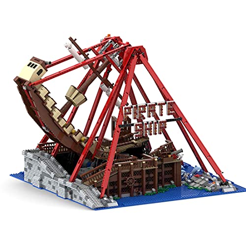 OLOK MOC-67413, 2389 piezas, diseño de barco pirata con motores, juguete de construcción compatible con Lego Creator