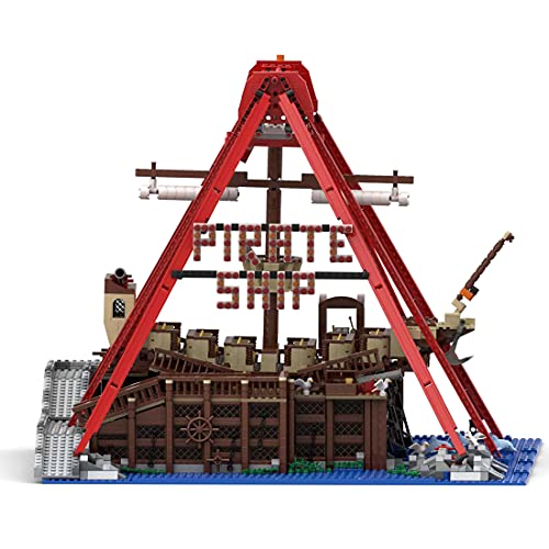 OLOK MOC-67413, 2389 piezas, diseño de barco pirata con motores, juguete de construcción compatible con Lego Creator