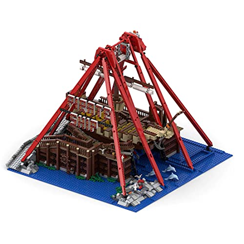 OLOK MOC-67413, 2389 piezas, diseño de barco pirata con motores, juguete de construcción compatible con Lego Creator