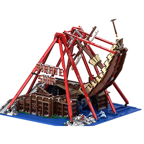 OLOK MOC-67413, 2389 piezas, diseño de barco pirata con motores, juguete de construcción compatible con Lego Creator