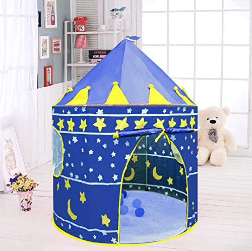 Opret Tienda para Niños Pop Up Carpa Plegable para Niñas Carpa Auzl con Bolsa de Transporte y Luz de Cadena para Interiores y Exteriores