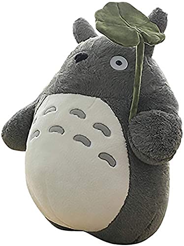 OshoeQ Totoro Peluche ​Juguete Lindo Felpa Gato Anime Figura Mi Vecino Totoro Peluche Squirtle MuñEcos Boda Vacaciones De CumpleañOs De La Novia De Regalo Kid (Hoja De Loto,Gris,70cm