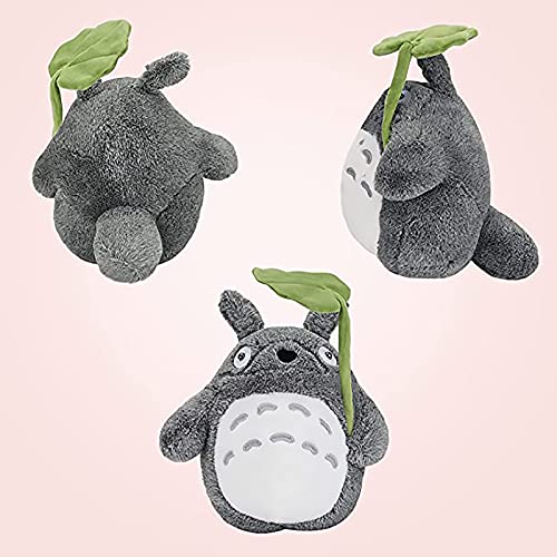 OshoeQ Totoro Peluche ​Juguete Lindo Felpa Gato Anime Figura Mi Vecino Totoro Peluche Squirtle MuñEcos Boda Vacaciones De CumpleañOs De La Novia De Regalo Kid (Hoja De Loto,Gris,70cm