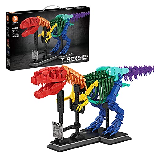 OSoMax T.REX Dinosaur Fossil - Juego de construcción de dinosaur para niños, compatible con Lego Jurassic World Dinosaurs, 1572 unidades