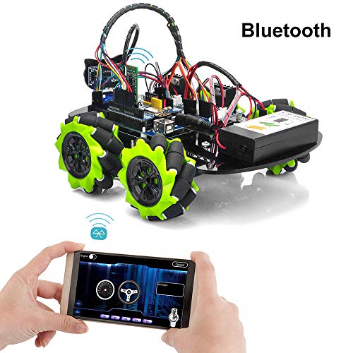 OSOYOO Mecanum Wheels Robot Car Kit for Arduino Mega2560|Omni Wheels Robotic | Stem Remote Controlled Educational | Mechanical DIY Coding for Kids Teens Adults