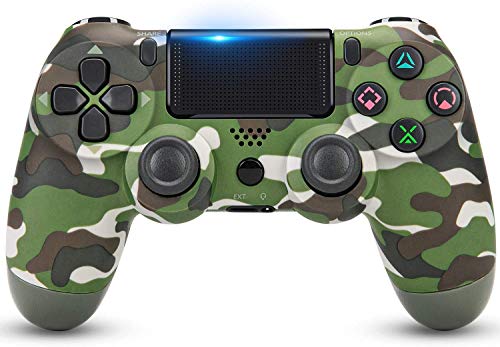 OUBANG Juego Game Controller para PS4, Controlador inalámbrico para Playstation 4 con Joystick de Juego de vibración Dual, Verde (Camuflaje Verde)