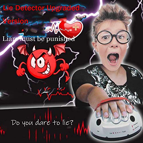 OUKEYI Detector de mentira de choque eléctrico, impactante mentiroso juego de fiesta interesante juego verdadero o atrevido detector de mentiras broma juguetes polígrafo entretenimiento juego