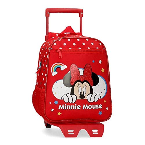 oumma Mochila ADAP.28CM.C/Carro Minnie Rainbow, Juventud Unisex, Multicolor (Multicolor), 28 cm