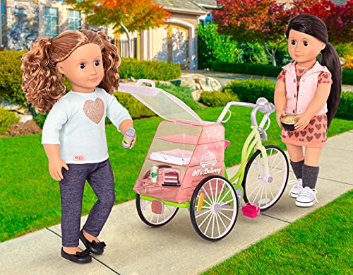 Our Generation- Bicicleta Entrega a Domicilio para muñeca, Color (Battat BD37963Z)