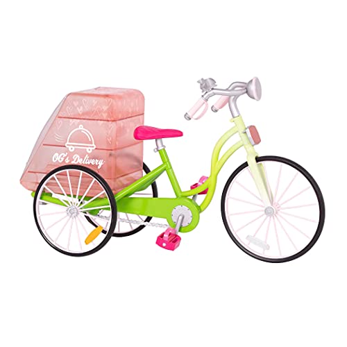 Our Generation- Bicicleta Entrega a Domicilio para muñeca, Color (Battat BD37963Z)