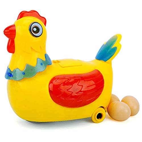 Oyria Juguete eléctrico de gallina Que Pone Huevos para niños, gallina Que Pone Huevos, Juguete para Caminar con luz Colorida y música, Juguetes interactivos, muñeca Que Pone Huevos, gallina Loca