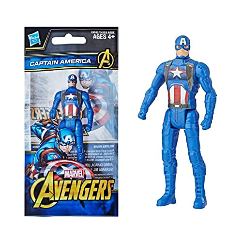 Pack 4 Hasbro Marvel Avengers Serie 9,5 cm Thor Hulk Capitán América Iron Man de Juguete Figura de acción