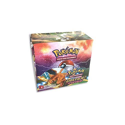 Pack Cartas Pokemon Español Coleccionables Edición Voltaje Vivido Tarjetas Extraoficiales Cartas de Batalla Basic Fase Entrenador Vmax Energía Especial Espada y Escudo (Pack 36 Sobres)