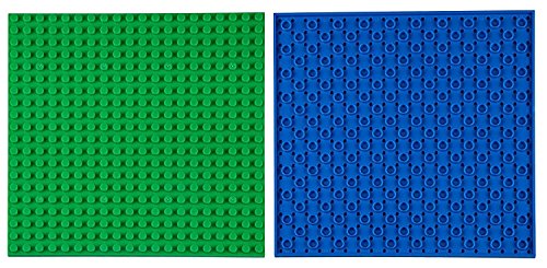 Pack de 6 Bases para Construir - Compatible con Todas Las Grandes Marcas - 25,4 x 25,4 cm - Verde, Azul