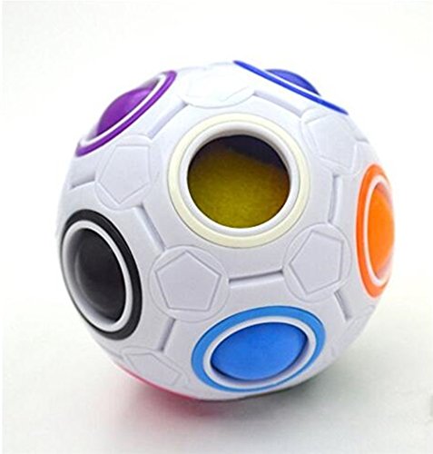 PAMRAY Magic Rainbow Ball Inteligencia Speed Juguetes Anti Estrés Cubo para Niños Adultos