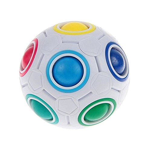 PAMRAY Magic Rainbow Ball Inteligencia Speed Juguetes Anti Estrés Cubo para Niños Adultos