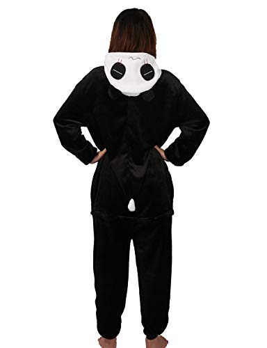 Panda Carnaval Disfraces Pijama Animales Disfraces Outfit Animales Dormir Traje Animales OneSize Sleepsuit con Capucha Adultos Unisex de Forro Polar Mono Disfraz (M, Panda-1)