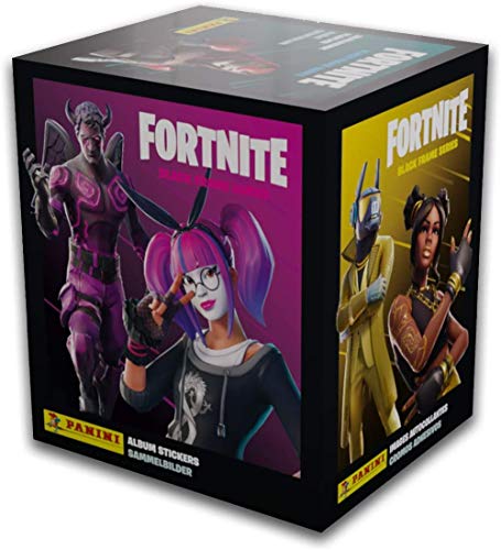 Panini Fortnite - Black Frame Series- Album Stickers - Display mit 36 Tüten - Sammelbilder