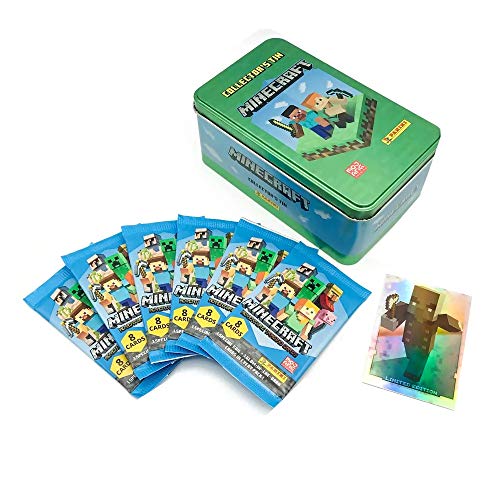 Panini - Juego de cartas coleccionables Minecraft en caja de estaño clásica