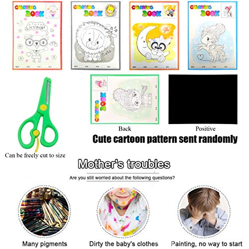 Papel de Rascar para Niños, 40 Hojas de Rascar Colores con Lápiz de Madera, Manualidades para Niños, Regalo Creativo, Manualidades para Niños, Hojas Scratch Art Cuadernos para Dibujar Papel de Rascar