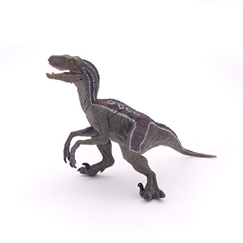 Papo- Figura Dinosaurio Velociraptor 7X9,8X9,5CM, Multicolor, 17 cm Lang (55023)