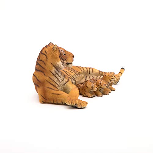 Papo- Figura Tigre Hembra acostada 11,6X12,5X5,8CM, Multicolor (2050156)