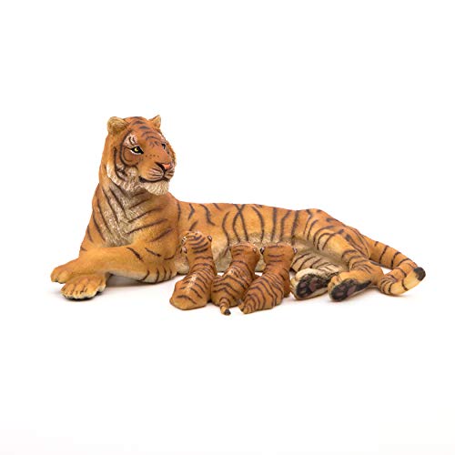 Papo- Figura Tigre Hembra acostada 11,6X12,5X5,8CM, Multicolor (2050156)