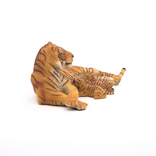 Papo- Figura Tigre Hembra acostada 11,6X12,5X5,8CM, Multicolor (2050156)