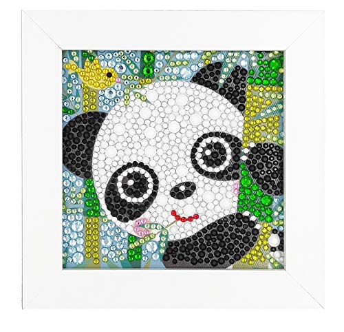 ParNarZar Fun 3D DIY Diamond Painting Niños – Brillante kit de bordado 5D con diamantes en diferentes tamaños para niños hasta 6 años – Baby Panda 15 x 15 cm