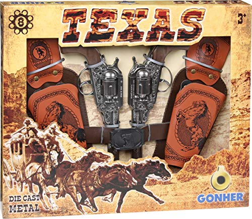 Partner Jouet-ser cowboy pistola, color plata, sin talla (GONHER A0200096)