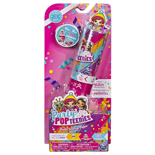 Party Popteenies Double Surprise Poppers Muñeca y 1 Mascota, Multicolor