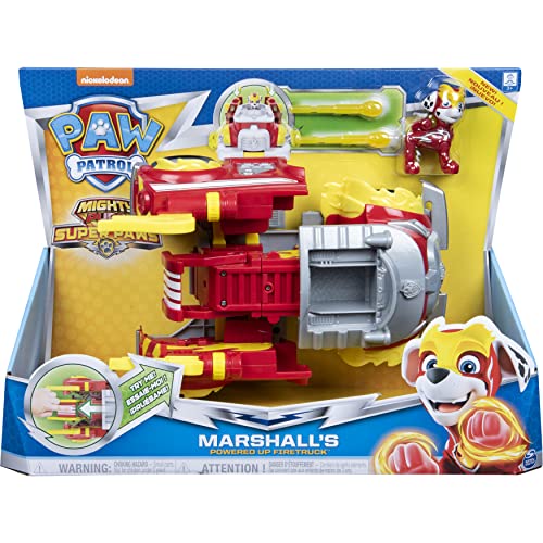 Paw Patrol 6053686 Super Charged Mighty Pups Marcus - Vehículo transformable de La Patrulla Canina