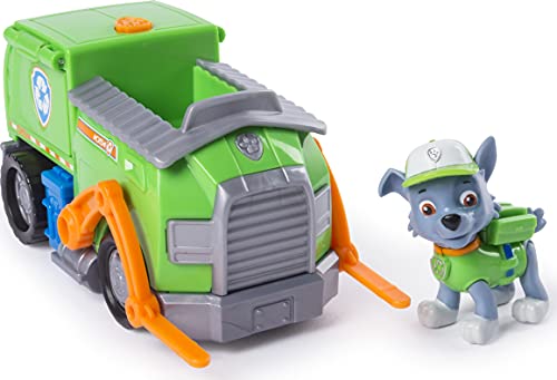 PAW Patrol — Camión de Reciclaje transformadora Rocky con Herramientas emergentes y Carretilla elevadora móvil, para Edades de 3 años y más