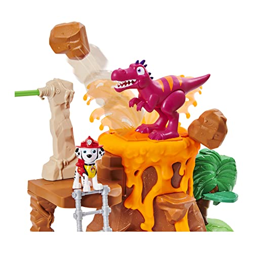 PAW Patrol Dino Rescue - Juego de volcán con tirolina y 3 Figuras exclusivas