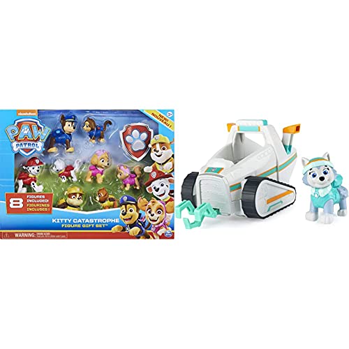 PAW PATROL Kitty Catastrophe Juego De Regalo con 8 Figuras Coleccionables + Quitanieves De Everest De La Patrulla Canina, con Figura Coleccionable, para Niños A Partir De 3 Años