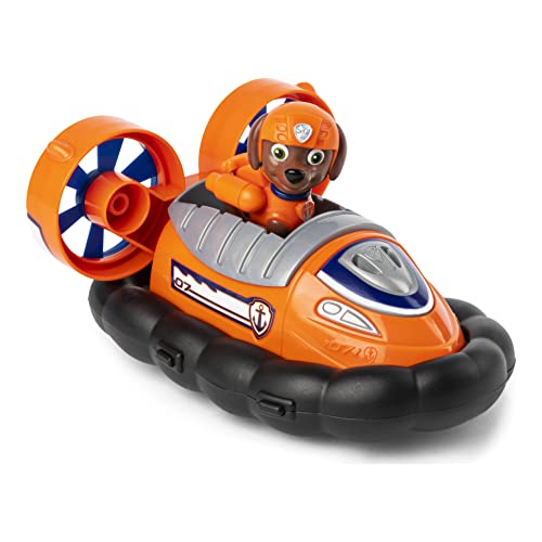 PAW PATROL Luftkissenboot mit Zuma-Figur (Basic Vehicle/Basis Fahrzeug) Hinchable vehículo, Color no se Puede aplicar. (Spin Master 6061803)