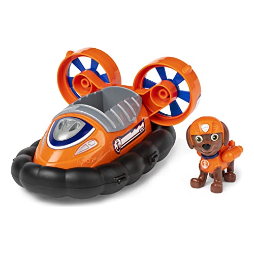 PAW PATROL Luftkissenboot mit Zuma-Figur (Basic Vehicle/Basis Fahrzeug) Hinchable vehículo, Color no se Puede aplicar. (Spin Master 6061803)