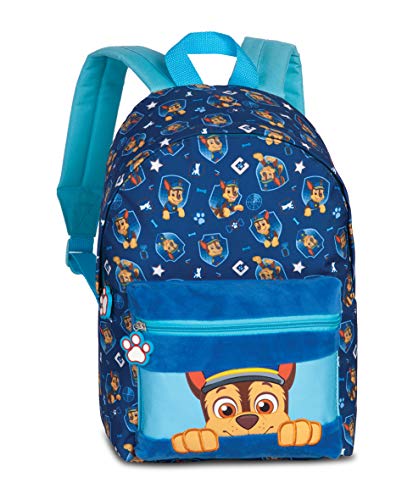 Paw Patrol - Mochila para niños de 3 a 6 años con el conejo de la Patrulla Canina para la guardería, 36 cm x 24 cm x 12 cm, 6 l, color azul