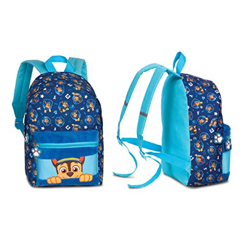 Paw Patrol - Mochila para niños de 3 a 6 años con el conejo de la Patrulla Canina para la guardería, 36 cm x 24 cm x 12 cm, 6 l, color azul