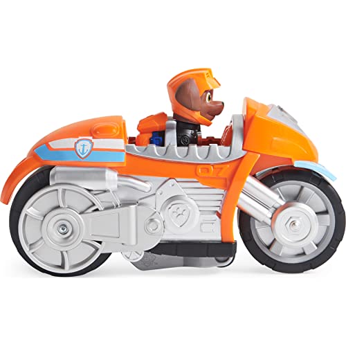 PAW PATROL Moto Pups Zuma’s Deluxe Pull Back Motorcycle Vehicle with Wheelie Feature and Figure Patrulla Canina Zuma Vehículo de Motocicleta con Ruedas (Spin Master 6060544)