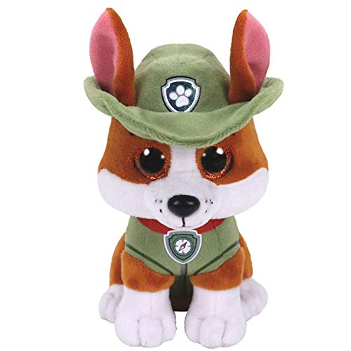 PAW PATROL Ojos Brillantes | Cifras selección Felpa | 15 cm | Patrulla Canina, Figura:Tracker