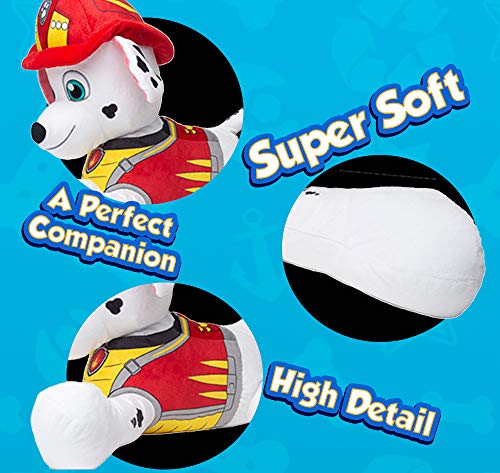 PAW PATROL Peluches de los Perritos Chase Marshall y Skye, Juguetes Patrulla Canina 53 cm, Merchandising Oficial Niños y Niñas (Marshall)